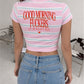 Cropped Tee Stripe - Good Morning Fuckers