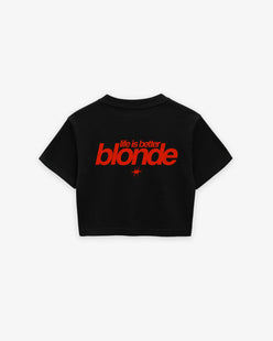 Cropped Tee - Life is better blonde