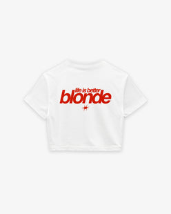 Cropped Tee - Life is better blonde