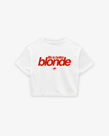 Oversize Cropped Tee - Life is better blonde