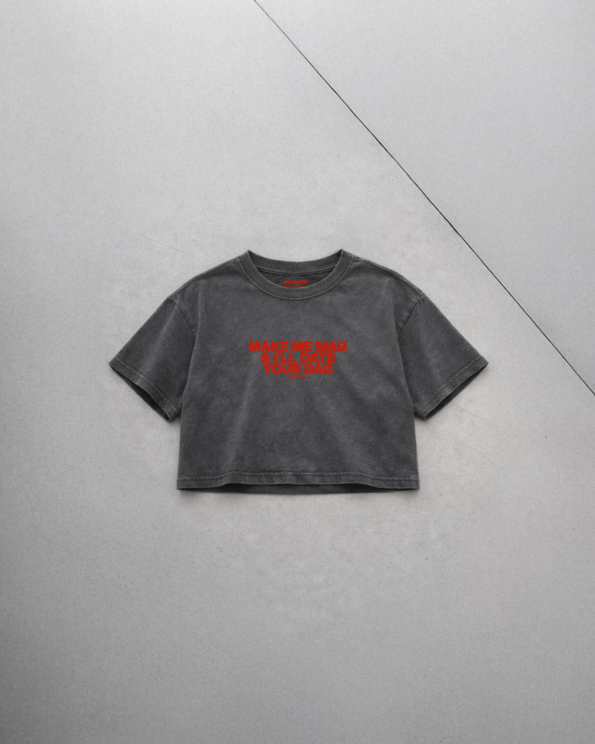 Cropped Tee - Make me mad & I’ll date your dad
