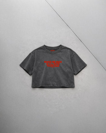 Oversize Cropped Tee - Make me mad & I’ll date your dad
