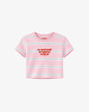 Cropped Tee Stripe - My Mental Health Isn’t Great But My Tits Are