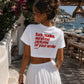 Cropped Tee - Fuck Nudes, Send Me Pictures Of Your Smile