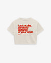 Cropped Tee - Fuck Nudes, Send Me Pictures Of Your Smile