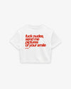 Cropped Tee - Fuck Nudes, Send Me Pictures Of Your Smile
