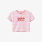 Cropped Tee Stripe - Small Boobs Big Dreams