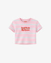 Cropped Tee Stripe - Small Boobs Big Dreams