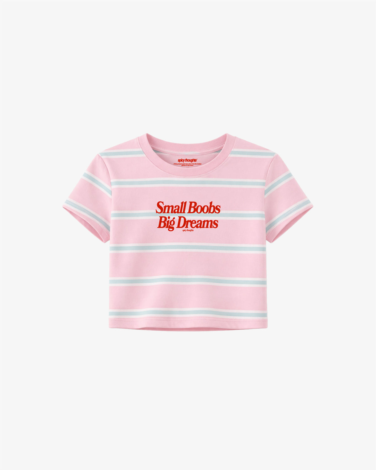 Cropped Tee Stripe - Small Boobs Big Dreams