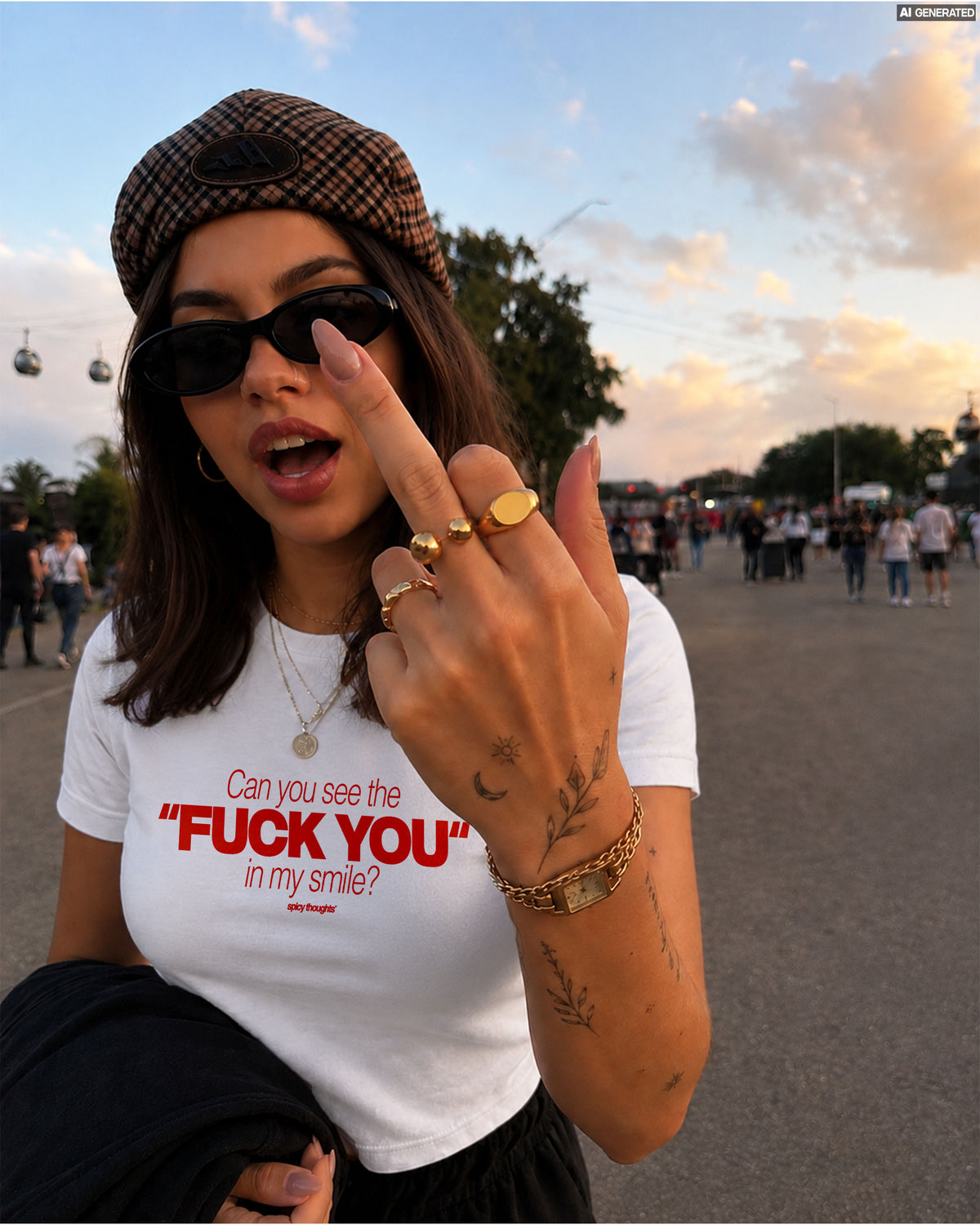 Cropped Tee - Can You See The Fuck You In My Smile