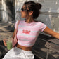 Cropped Tee Stripe - All Sugar No Daddy