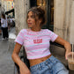 Cropped Tee Stripe - All Sugar No Daddy