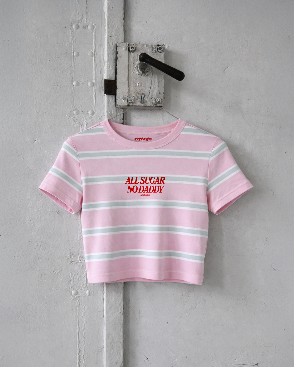 Cropped Tee Stripe - All Sugar No Daddy