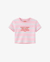 Cropped Tee Stripe - I Don’t Make Mistakes