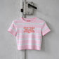 Cropped Tee Stripe - I Don’t Make Mistakes