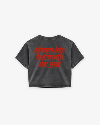 Oversize Cropped Tee - Always Late
