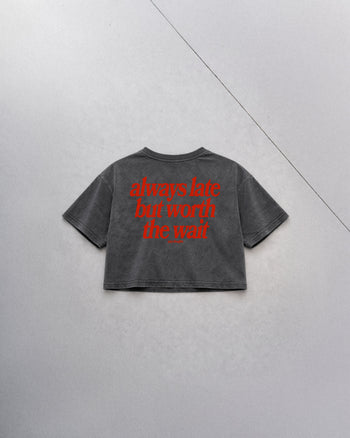 Oversize Cropped Tee - Always Late