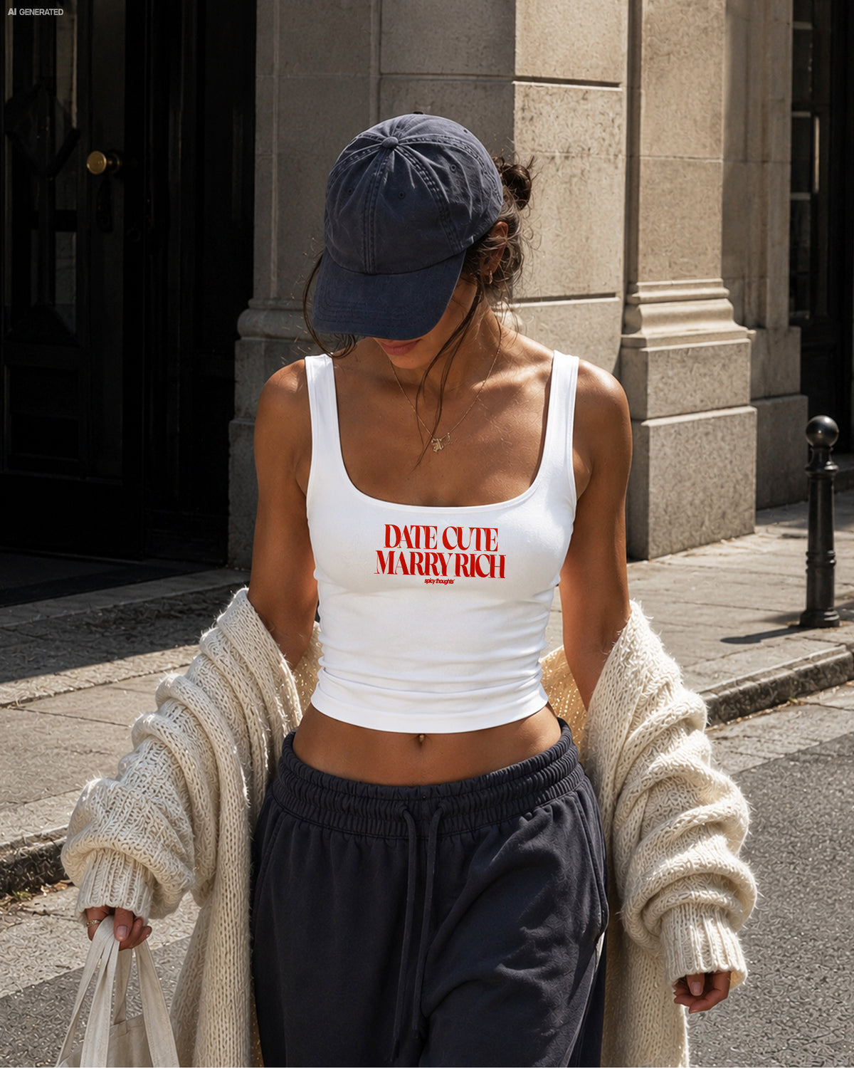 Cropped Top - Date Cute, Marry Rich