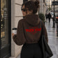Cropped Zip Hoodie Girls - Can You See The Fuck You In My Smile