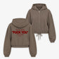 Cropped Zip Hoodie Girls - Can You See The Fuck You In My Smile