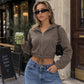 Cropped Zip Hoodie Girls - Good Morning Fuckers