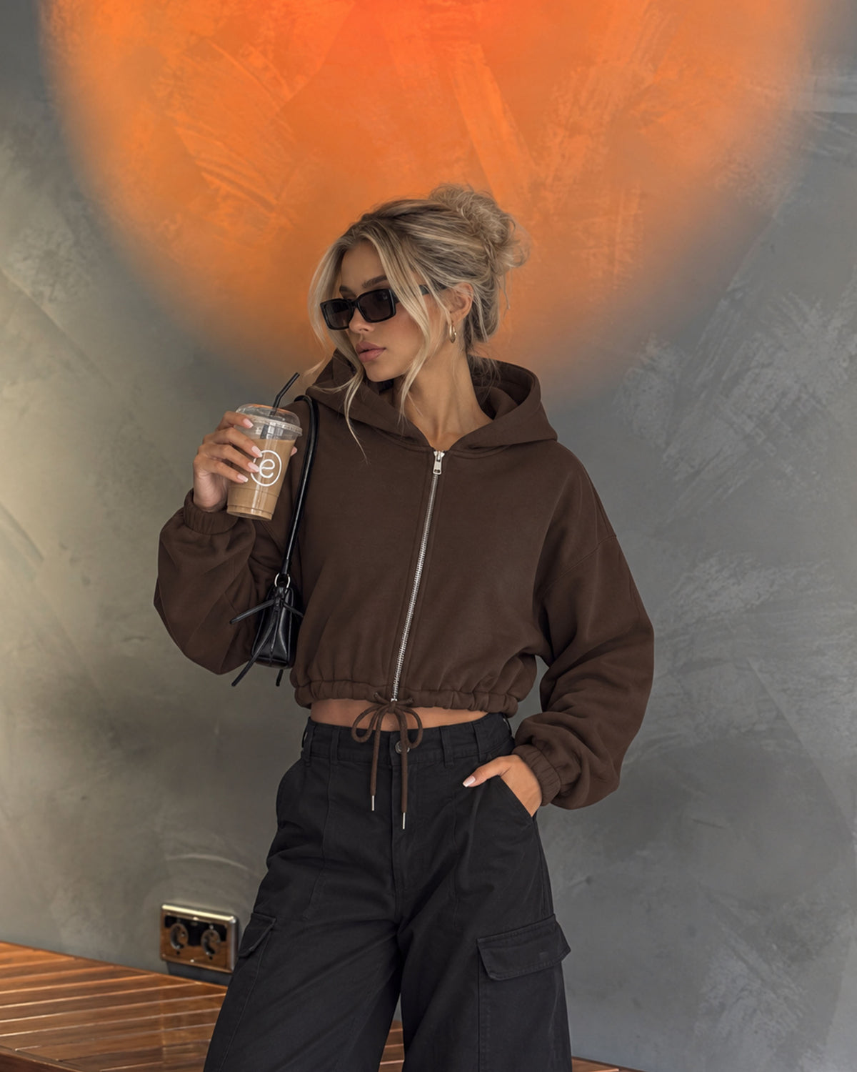 Cropped Zip Hoodie Girls - Good Morning Fuckers