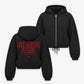 Cropped Zip Hoodie Girls - Good Morning Fuckers