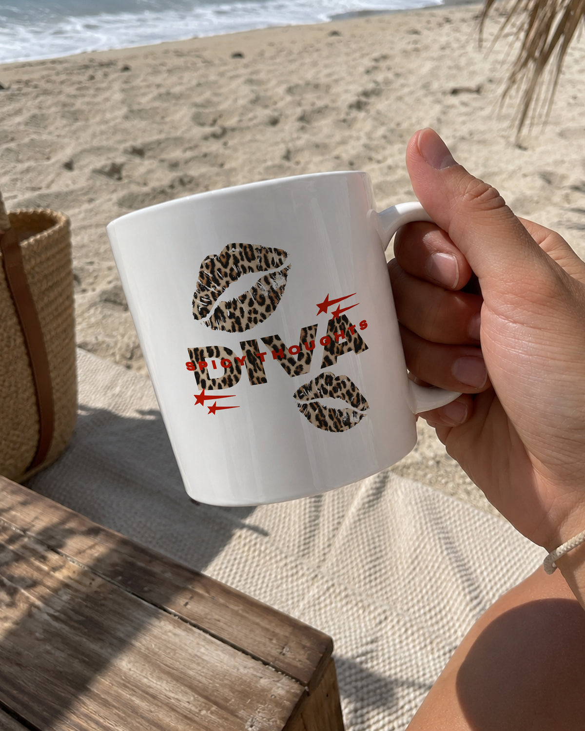 Ceramic Cup - Diva Leopard Kiss