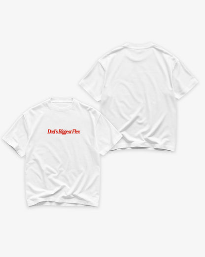 Heavy Oversized Tee White - Dad’s Biggest Flex