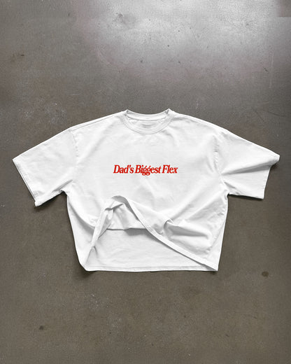 Heavy Oversized Tee White - Dad’s Biggest Flex