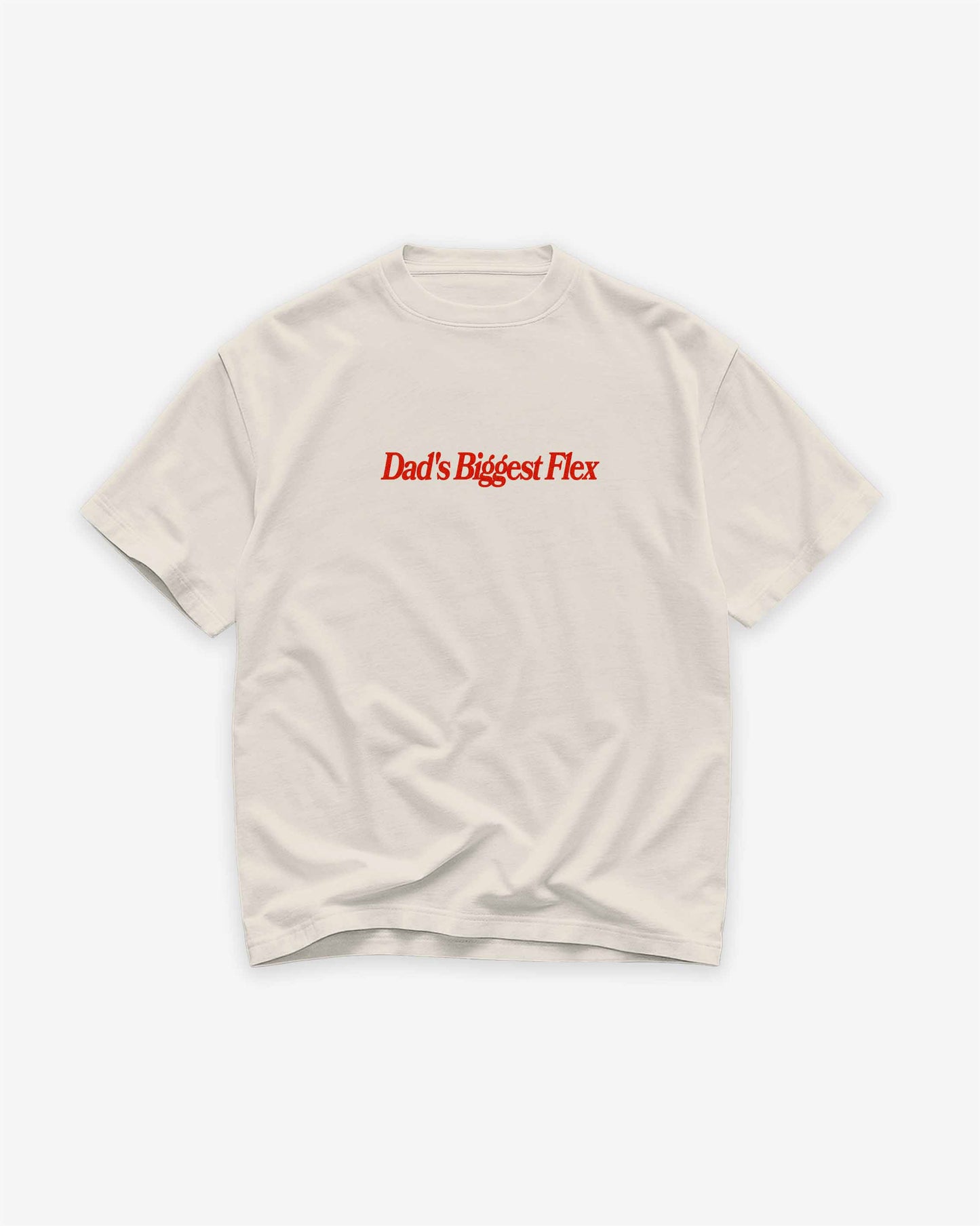 Heavy Oversized Tee White - Dad’s Biggest Flex
