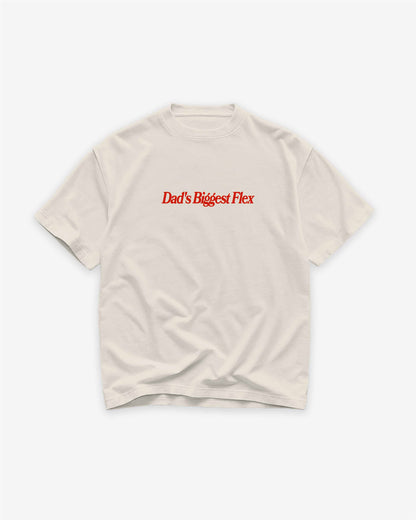 Heavy Oversized Tee White - Dad’s Biggest Flex