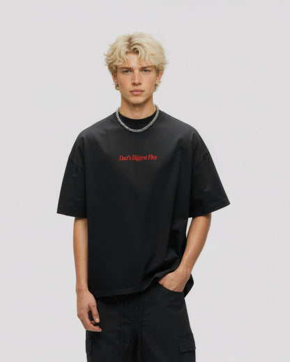 Heavy Oversized Tee White - Dad’s Biggest Flex