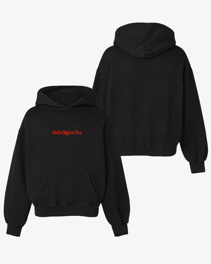 Oversized Hoodie Black - Dad's Biggest Flex