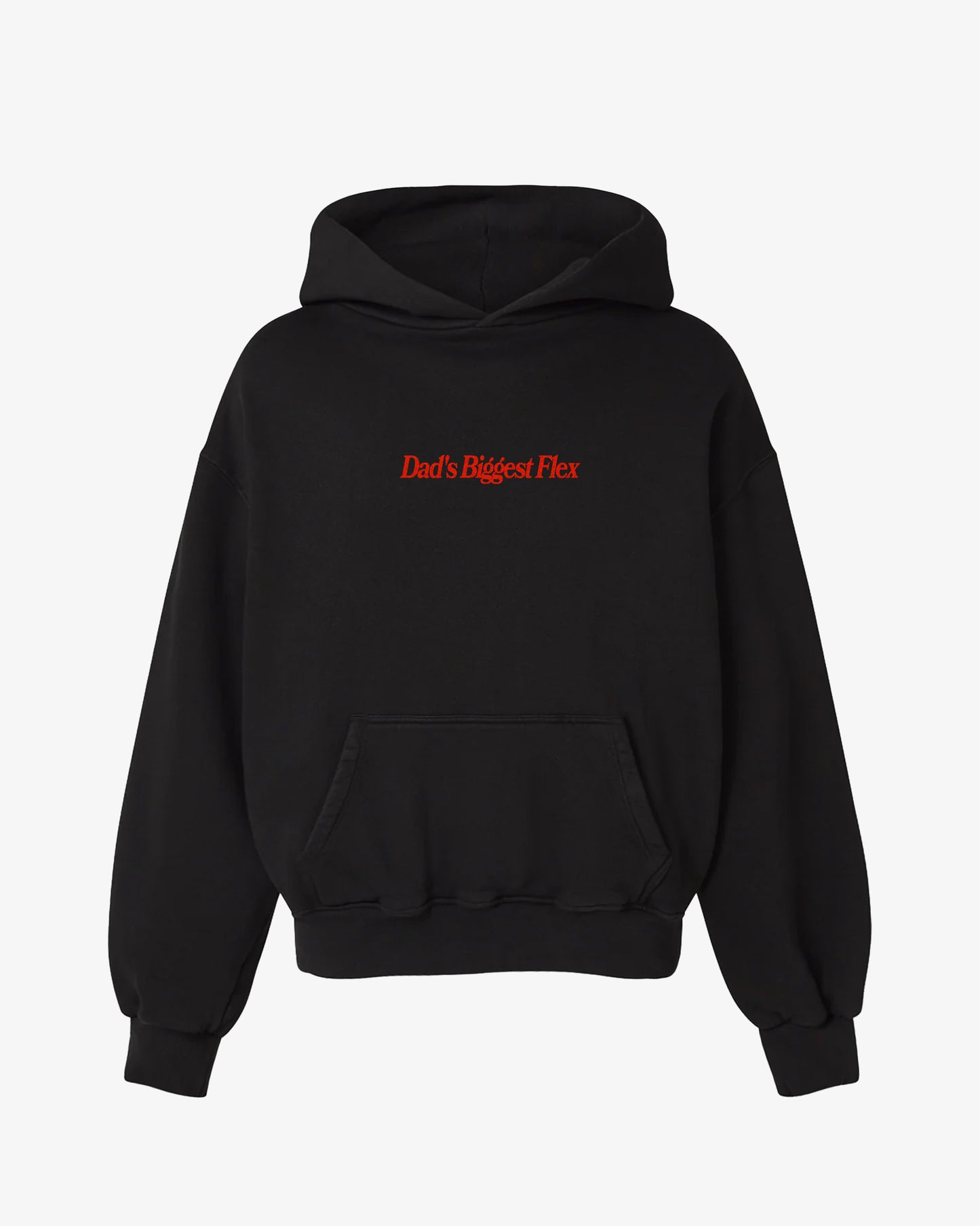 Oversized Hoodie Black - Dad's Biggest Flex