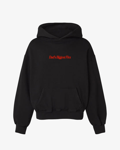 Oversized Hoodie Black - Dad's Biggest Flex