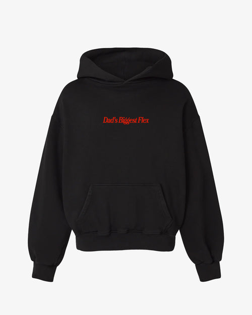 Oversized Hoodie Black - Dad's Biggest Flex