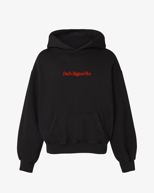 Oversized Hoodie Black - Dad's Biggest Flex