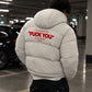 Shiny Puffer Jacket - Can You See The Fuck You In My Smile