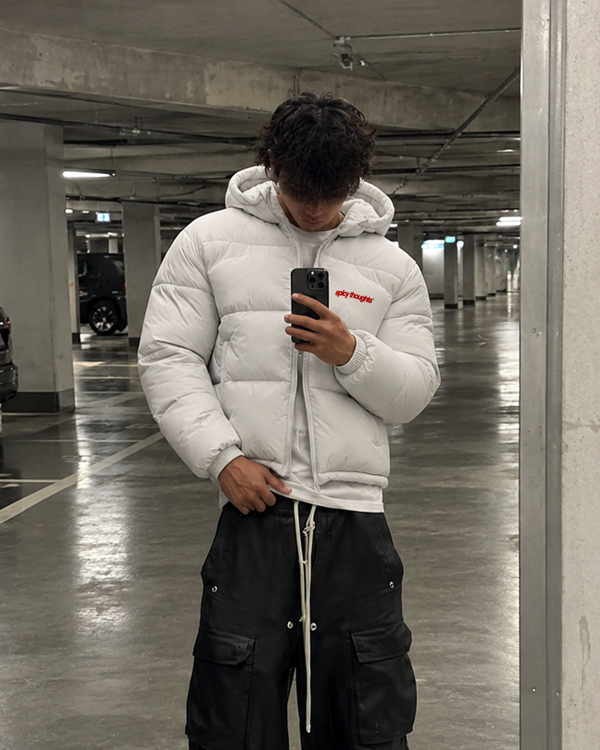 Shiny Puffer Jacket - Die with memories. Not fucking dreams