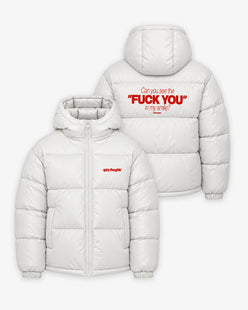 Shiny Puffer Jacket - Can You See The Fuck You In My Smile