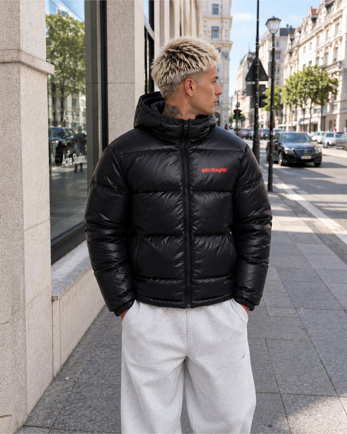 Shiny Puffer Jacket - Die with memories. Not fucking dreams
