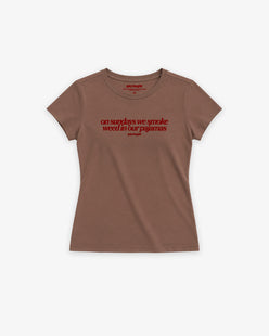 Fitted Tee Girls - On Sundays we smoke weed in our pajamas