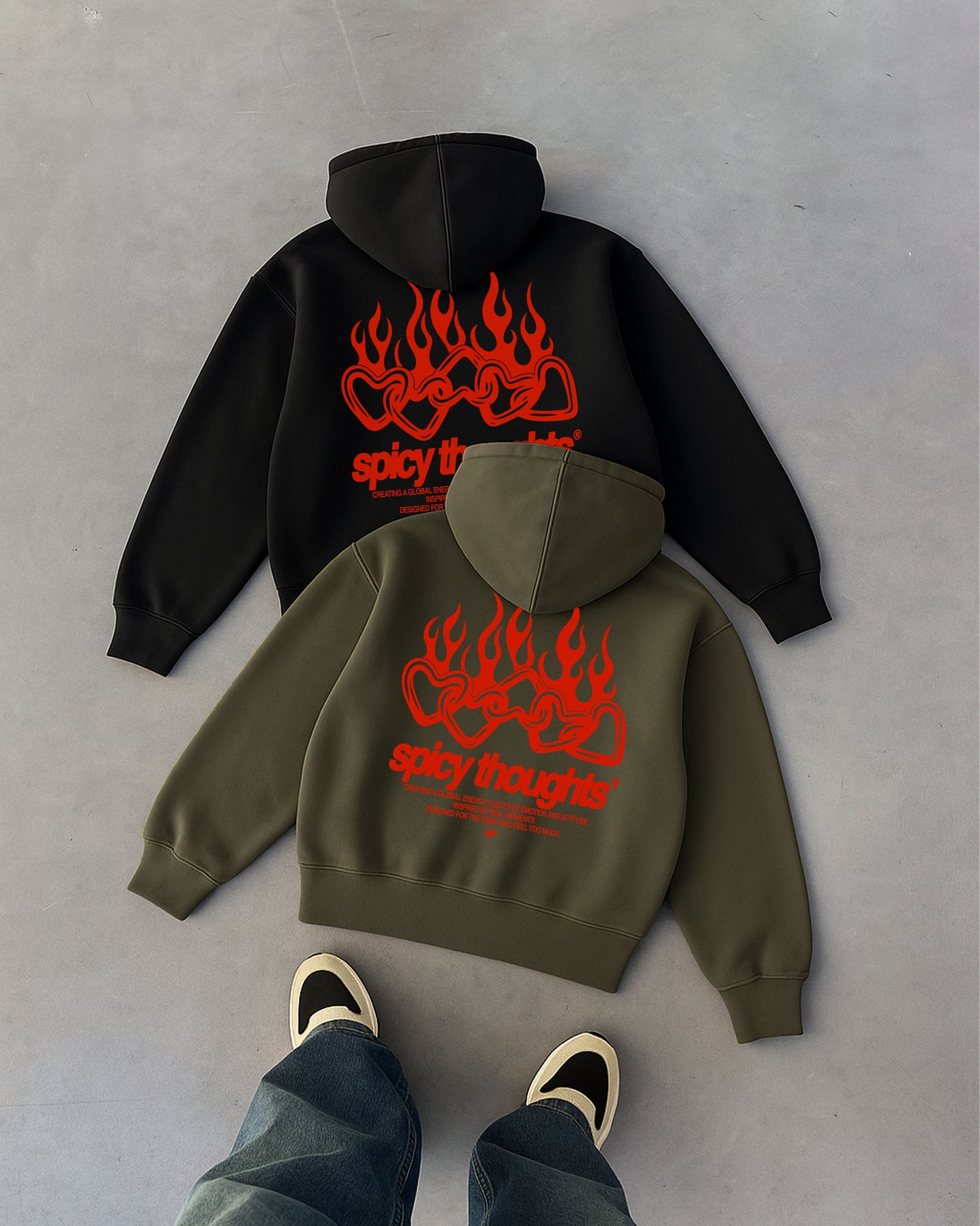 Oversized Hoodie - Flame Heart