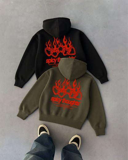 Oversized Hoodie - Flame Heart