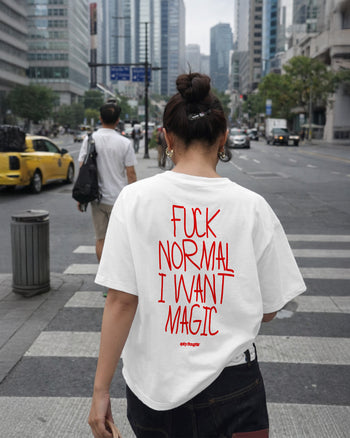Heavy Oversized Tee - Fuck normal I want magic
