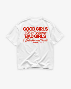 Heavy Oversized Tee - Good Girls Go to Heaven Bad Girls Make Their Own Rules