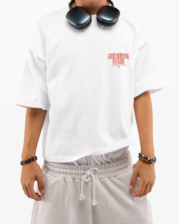 Heavy Oversized Tee - Good Morning Fuckers Chest
