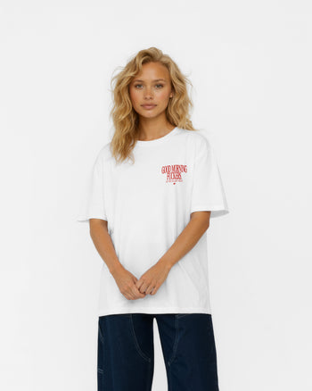 Heavy Oversized Tee - Good Morning Fuckers Chest