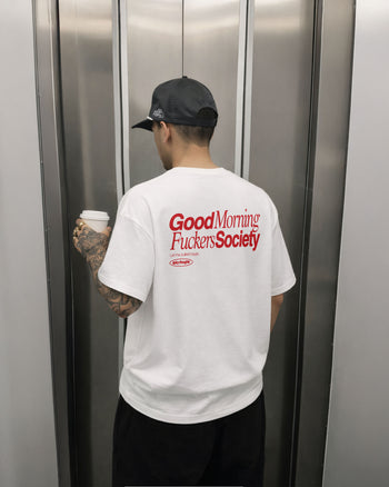 Heavy Oversized Tee - Good Morning Fuckers Society